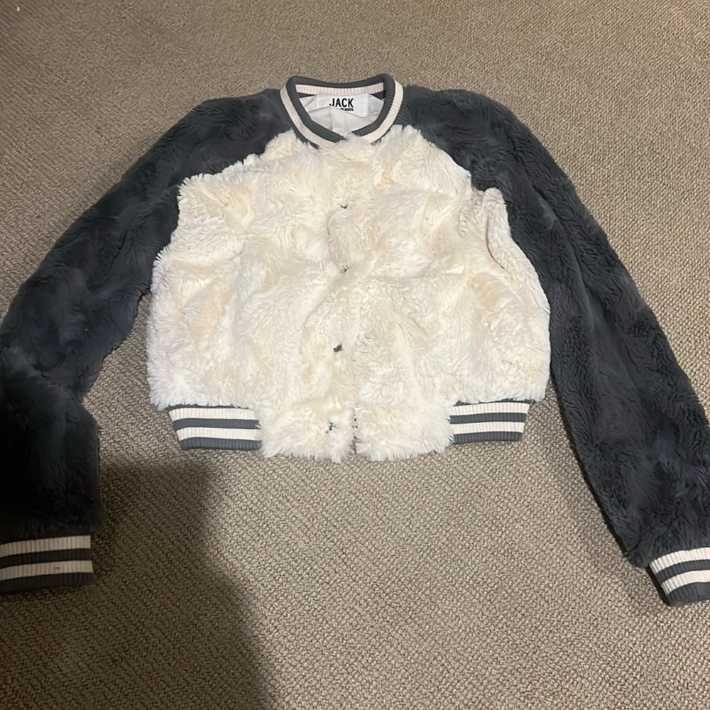 Pink and gray soft bomber jacket